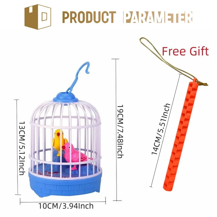 Talking birds cage toy